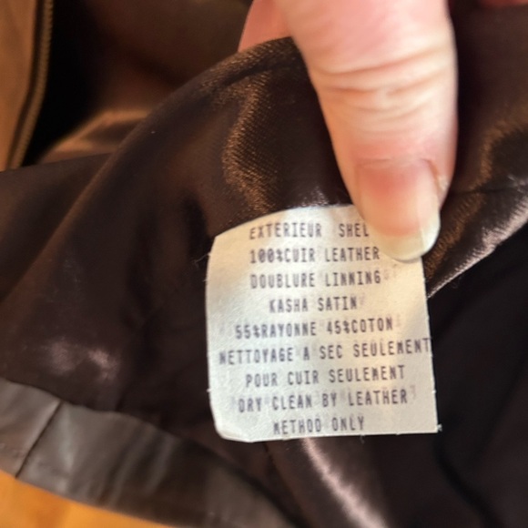 Vintage Selection leather zip up jacket buckles pockets medium - Picture 6 of 6